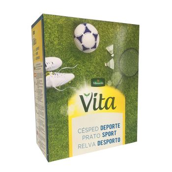 Semillas De Césped Deporte Vita Con 100% Ray-grass Inglés De 3 Variedades, Fácil Mantenimiento - Caja 400 Gr