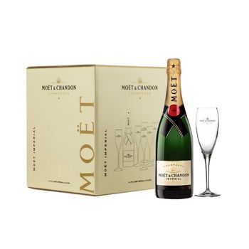 Moet & Chandon Brut Imperial Pack All In One +  6 Copas  Francia Champagne 75 Cl. 12.0º