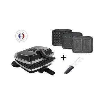 Lagrange Croque-gofre-obleas 3 Platos 1000w Negro - 039624