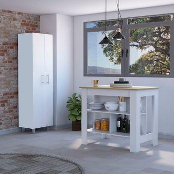 Armario Multiusos 2 Puertas Y 6 Estantes - Fit - 190x61x35 - Blanco con  Ofertas en Carrefour