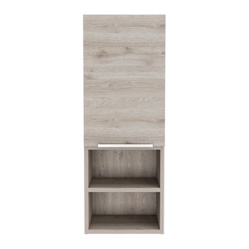 kleankin Armario de Pared para Baño con Puerta Estante Ajustable y  Almacenamiento Inferior 60x20x51 cm Blanco