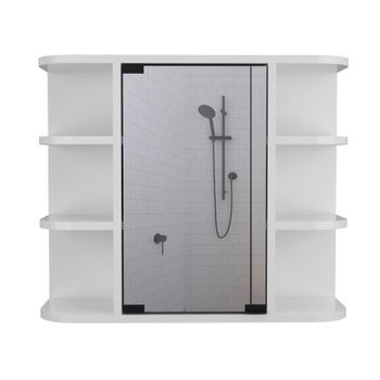 Armario de Pared baño Mila, con estantes 30CM L X 25.5CM P X 81CM A Blanco