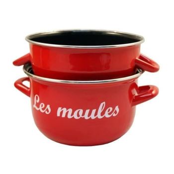 Olla Para Mejillones Baumalu - 24 Cm - Marcado Rojo