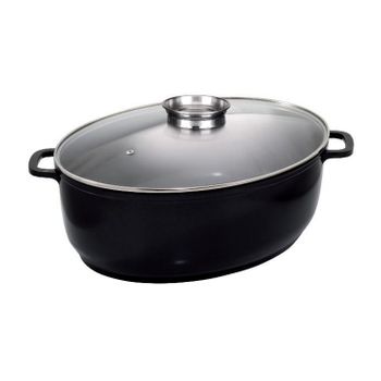 Baumalu Cacerola Ovalada De Aluminio Fundido 43cm Negro - 382931