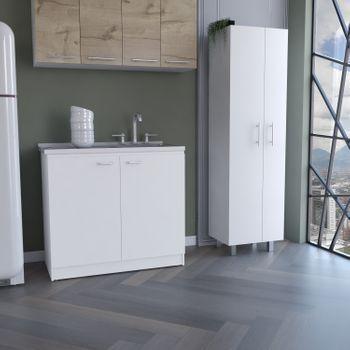 Armario Columna Modular 60 Cm Para Cocina Eko Color Gris Brillo 1 Puerta 3  Estantes Moderno Almacenaje con Ofertas en Carrefour