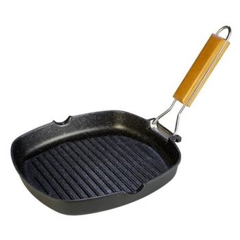 Grill Rayas Aluminio Fundido 24x24cm Ecochef 14024