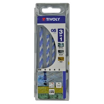 Juego De Brocas Multi Material Tivoly 5 Piezas 3-4-5-6-8mm