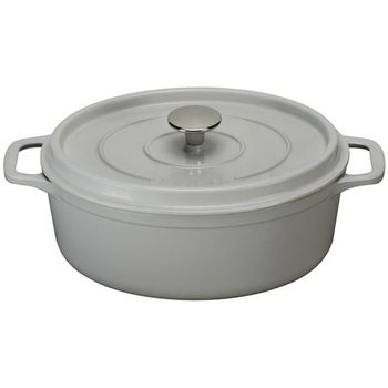 Invicta Cacerola Ovalada De Hierro Fundido Esmaltado 29cm Gris - 403292