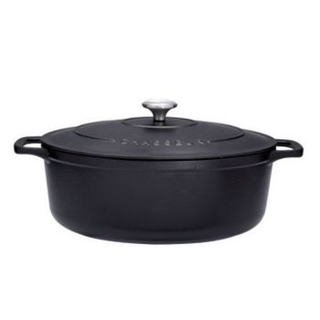 Tajine Hierro Fundido Esmaltado 22 cm, Inducción, Olla para Tajín Marroquí  Tapa Cónica Cerámica, Berlinger Haus, Negro/Gris, , Moonlight