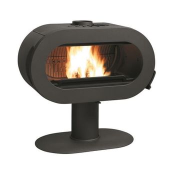 Invicta Estufa De Leña De Hierro Fundido 10kw Negro - P648044