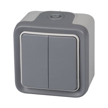 Conmutador Doble Exterior Ip55 Serie Plexo