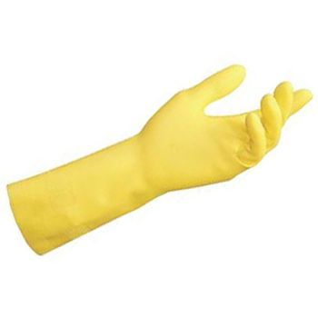 Guante Latex Industrial Flocado Amarillo - Mapa - 124 - Talla 7..