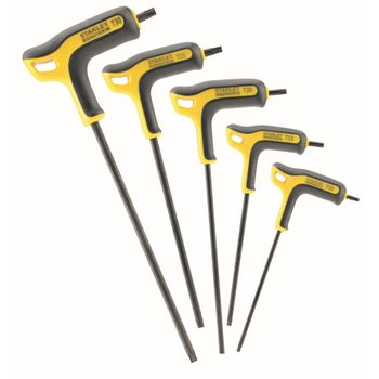 Stanley Set 5 Llaves Torx Fatmax Mango En "t". T10, T15, T20, T25 Y T30.