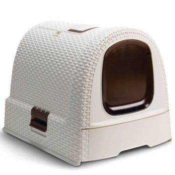 Caja Cubierta De Arena Para Gatos 51x38,5x39,5 Cm Blanco Curver