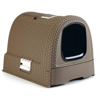 Caja Cubierta De Arena Para Gatos 51x38,5x39,5 Cm Mocca Curver