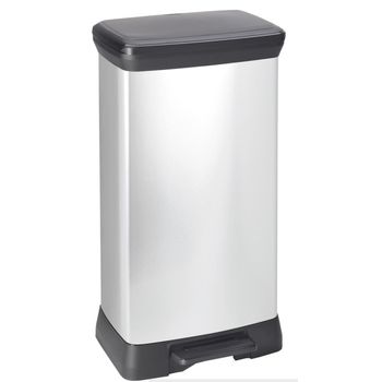 Cubo De Basura 50l Curver Deco Bin Metalizado