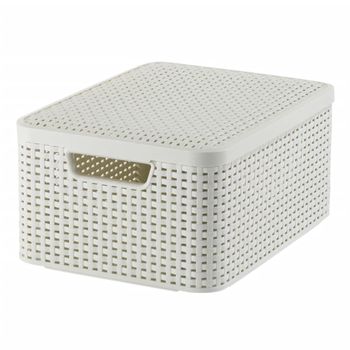 Caja De Almacenaje Con Tapa Style Blanco Crema M 18 L Curver