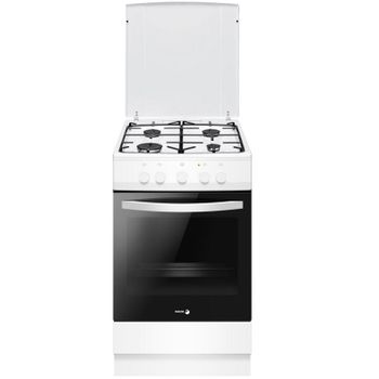 Cocina de gas SAUBER SCW5GB 5 zonas coccion con portabombonas blanca