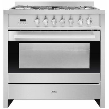 Cocina De Gas Svan Svk9561gx 5 Fogones 60l Con Portabombonas Inox/negro 90  Cm con Ofertas en Carrefour