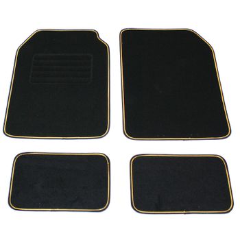 Set 4 Alfombrillas De Coche Dunlop Negro con Ofertas en Carrefour