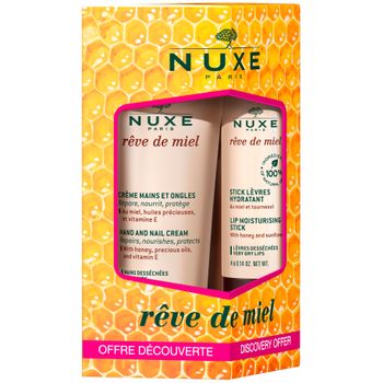 Nuxe Rêve De Miel Crema De Manos Y Uñas 30 Ml + Stick De Labios 4 Gr