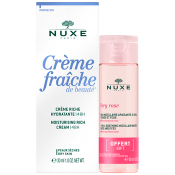 Nuxe Crema Rica Hidratante 30 Ml + Agua Micelar 3 En 1 50 Ml