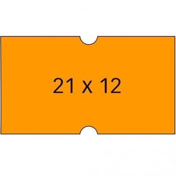 Apli Etiquetas Para Etiquetadora De Precios 21x12mm C/rectos 6 Rollos De 1000 Naranja