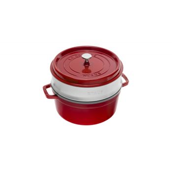 Staub Cocotte Con Vaporera De Hierro Fundido 26cm