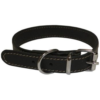 Collar De Cuero Suave Y Ajustable Yago Para Perros Pequeños, Talla S 26-32 Cm, Color Negro