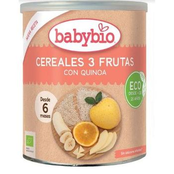 Papilla De Cereales Y 3 Frutas Con Quinoa, 220 G. Babybio