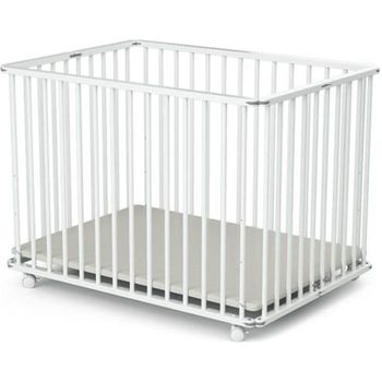 Parque Para Bebe Plegable Blanco Y Gris Webaby