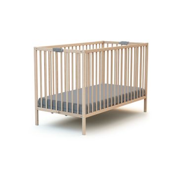 Cama De Bebé Plegable De Madera En Madera Haya Cruda - Webaby