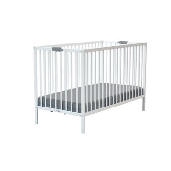 Cama De Bebé Plegable De Madera En Madera Blanco - Webaby