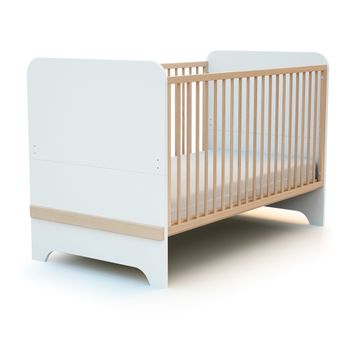 Cuna Convertible Carrousel En Madera Blanco Y Haya 70 X 140 Cm - At4