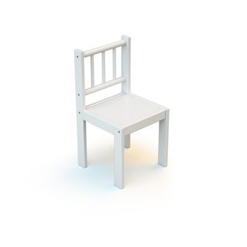 Silla Infantil En Madera Blanco - Webaby