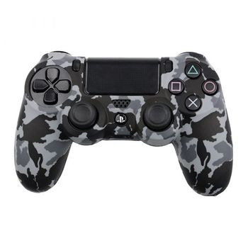 Actecom Funda Carcasa + Grip Silicona Camuflaje Gris Mando Sony Ps4 Playstation 4