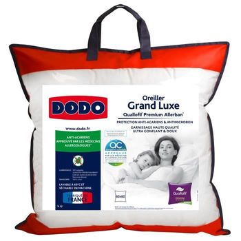 Almohada Dodo Grand Luxe Quallofil Allerban 60x60 Cm Blanco