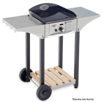 Roller Grill Carro De Acero Inoxidable Y Madera Para Plancha 400 - Chps400