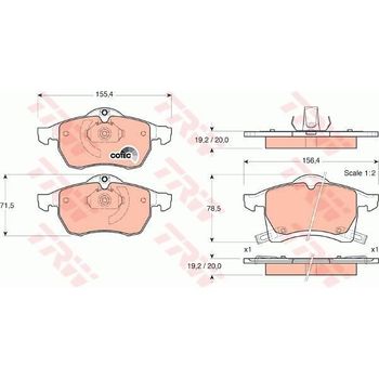 4 Pastillas De Freno Gdb1350