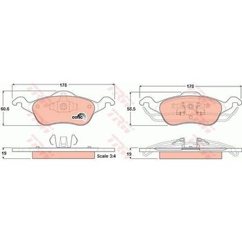 4 Pastillas De Freno Gdb1358