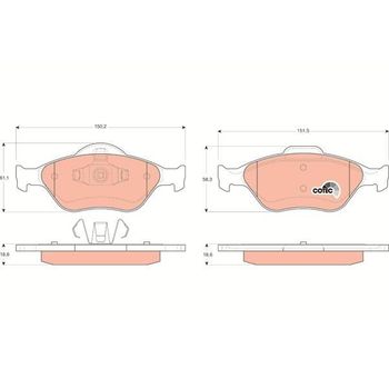 4 Pastillas De Freno Gdb1419