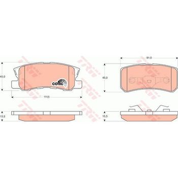 4 Pastillas De Freno Gdb3247