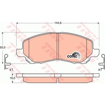 4 Pastillas De Freno Gdb3287