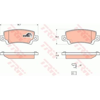 4 Pastillas De Freno Gdb3289