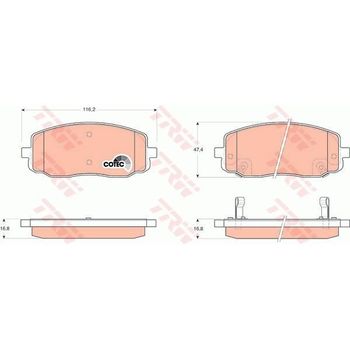 4 Pastillas De Freno Gdb3369