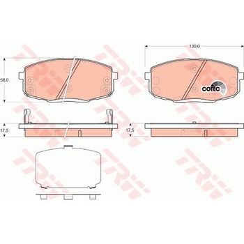 4 Pastillas De Freno Gdb3450