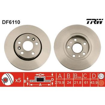 2 Discos De Freno Df6110