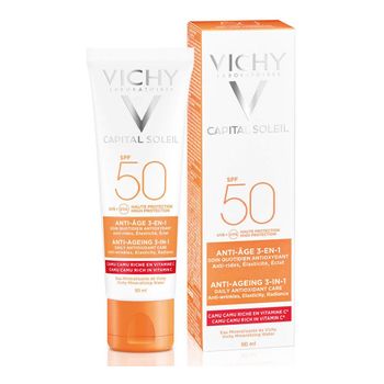 Crema Antiedad Capital Soleil Vichy Antioxidante 3 En 1 Spf 50 (50 Ml)