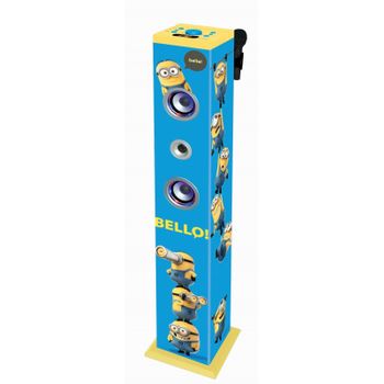 Torre De Sonido Bluetooth® Con Altavoces Potentes Y Luces, Micrófono Y Función Cambio De Voz - Minions