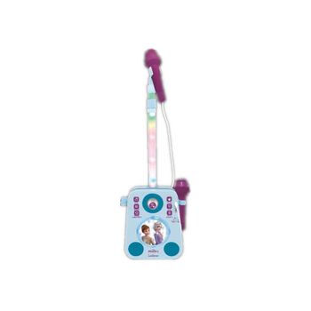 Lexibook Disney Frozen Elsa Altaparlante Luminoso Con 2 Micrófonos, Melodías De Demostración, Enchufe Mp3, Azul/morado, Multicolor (k140fz)